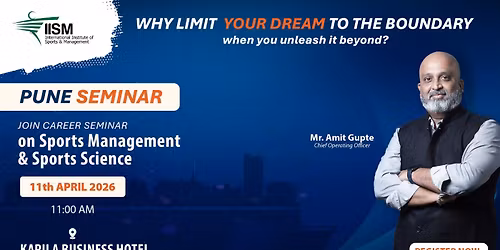 Join Career Seminar in Pune on Sports Management & Sports Science!