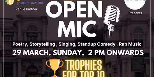 DELHI OPEN MIC - Poetry, Storytelling, Singing, Standup Comedy, Mono-act - Poetiyapa