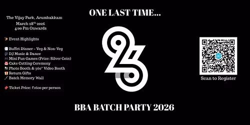 BBA BATCH PARTY 2026