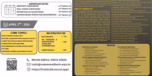 3rd International Conference on Data Analytics and Intelligence Computing [ICDAIC 2026]