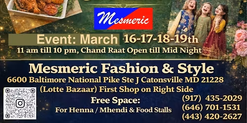 Lotte Eid Bazaar & Chand Raat Mesmeric Fashion & Style by Samar & Sahar