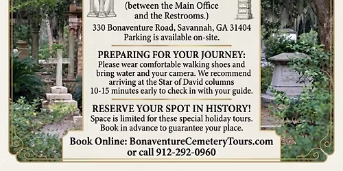 A Walk of Reflection: Palm Sunday at Bonaventure hosted by Bonaventure Cemetery Tours\u00ae
