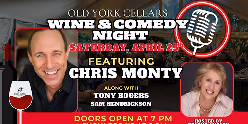 \ud83c\udf77\ud83d\ude02 Wine & Comedy Night at Old York Cellars