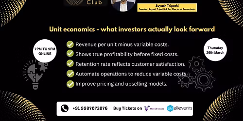 Unit economics - what investors actually look forward