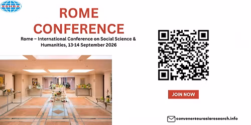 Rome \u2013 International Conference on Social Science & Humanities, 13-14 September 2026
