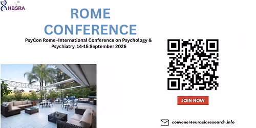 PsyCon Rome\u2013International Conference on Psychology & Psychiatry, 14-15 September 2026