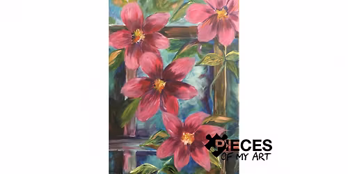 Sip and Paint at Walnut Creek...Clematis on a Trellis