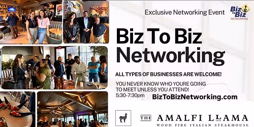 Biz To Biz Networking at Amalfi Llama Aventura