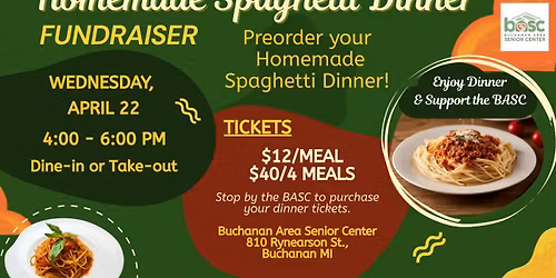BASC Homemade Spaghetti Dinner Fundraiser