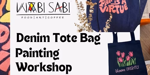 Denim Tote Bag Painting Workshop \u2013 Paint Your Own Aesthetic Tote