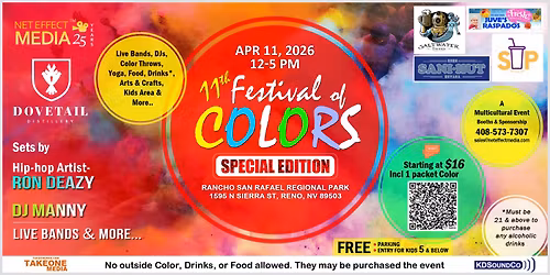 FESTIVAL OF COLORS, RENO 2026 -  SPECIAL 11TH EDITION