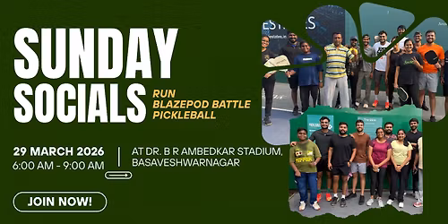 SUNDAY RUN & PICKLEBALL SOCIAL - 29th MARCH