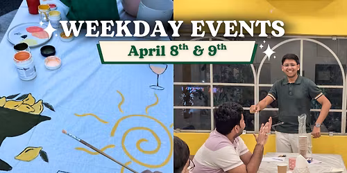 Weekday Events at CPL, Rajpath-Rangoli (April 8th & 9th)