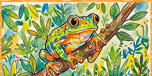 Cosmic Creators Youth Art Discovery Program (Ages 6-15): Crazy Cool Tree Frog-Mixed Media