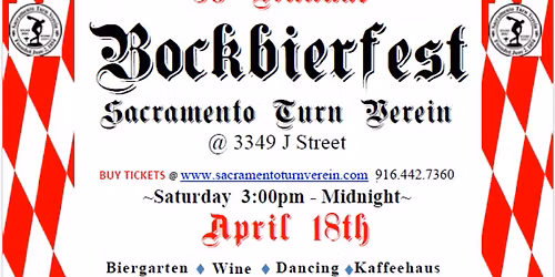 Bockbierfest Sacramento Turn Verein 2026