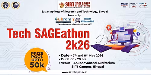 Join Tech SAGEathon 2k26 | Win \u20b950K | 20-Hour Coding Challenge in Bhopal