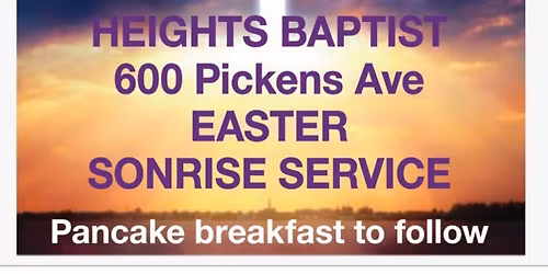 Easter Sonrise Service & Pancake Breakfast!!!