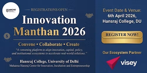 Innovation Manthan for Entrepreneurs at Hansraj College