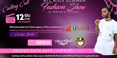 ATL Kids Summer Fashion Show Casting Call