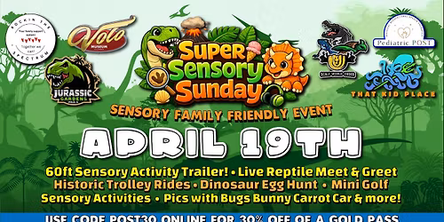 SUPER Sensory Sunday at Jurassic Gardens & Volo Museum!