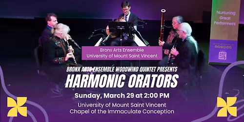 Bronx Arts Ensemble Woodwind Quintet presents Harmonic Orators
