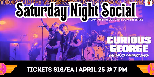 TGCA Saturday Night Social fundraising concert feat. Curious George