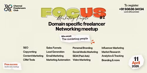 FOCUS #2 \u2013 Domain Specific Freelancers Networking Meetup \u2013 April 2026