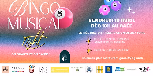 Bingo Musical \u00e0 La Rochelle : une soir\u00e9e sp\u00e9ciale chansons fran\u00e7aises au GA\u00c9E & Mercure
