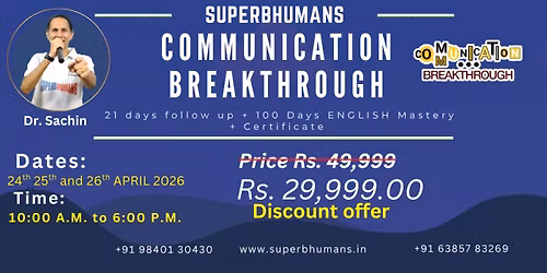 Communication Breakthrough - Speak with confidence + Master ENGLISH