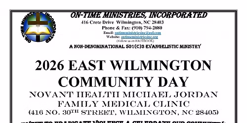 EAST WILMINGTON COMMUNITY DAY CRUSADE EVENT