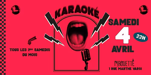 KARAOK\u00c9 ! Sam 4 avril 