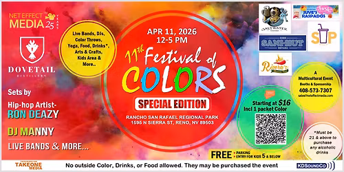 FESTIVAL OF COLORS, RENO 2026 -  SPECIAL 11TH EDITION