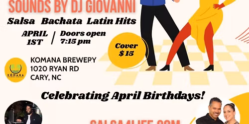Salsa Wednesdays Latin Dance Social @ Komana Brewery in Cary!