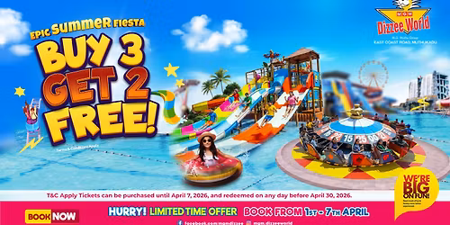 Epic Summer Fiesta \u2013 Buy 3 Get 2 FREE at MGM Dizzee World