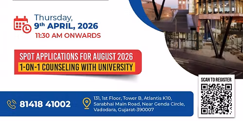 Meet The University of Newcastle, Australia \u2013 Spot Applications & 1-on-1 Counselling | Baroda