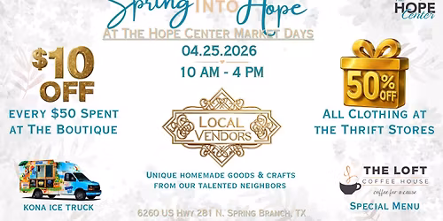 Spring Into Hope Market Days