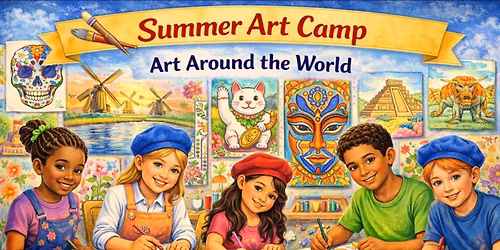 Creative Arts Half-Day Youth Summer Camp: Art Around the World - Mixed Media (Ages 7-13)