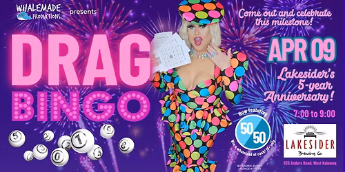 Whalemade Drag Bingo at Lakesider Brewing