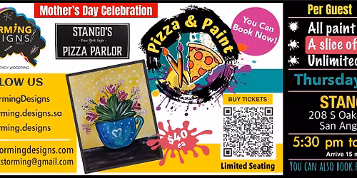 Pizza & Paint May Mom's Special @Stango's Pizza Parlor