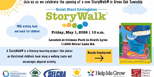 Great Start Livingston StoryWalk Kick-Off in Green Oak Township