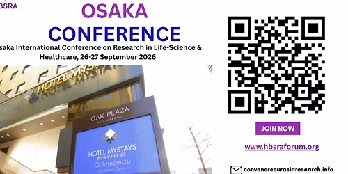Osaka International Conference on Research in Life-Science & Healthcare, 26-27 September 2026
