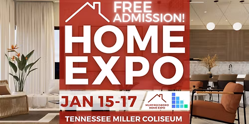 FREE Murfreesboro Home Expo, January 15\u201317, 2027