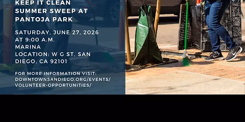 Volunteer Event: Keep It Clean Summer Sweep at Pantoja Park!