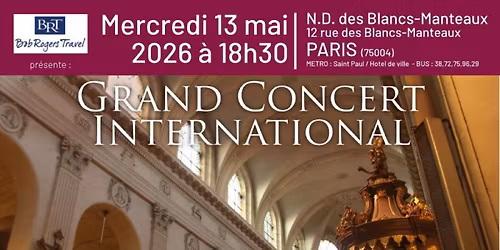 Ch\u0153ur am\u00e9ricain en concert \u00e0 Notre-Dame des Blancs Manteaux