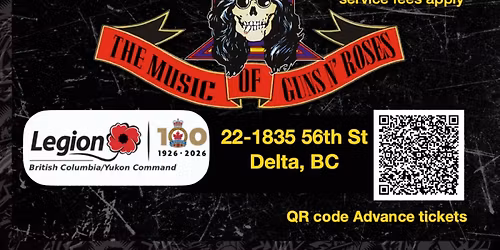 GNFNR the music of Guns n Roses Tsawwassen Legion Sat May 9th 
