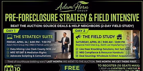 The Adam Horn Experience: Pre-Foreclosure Intensive
