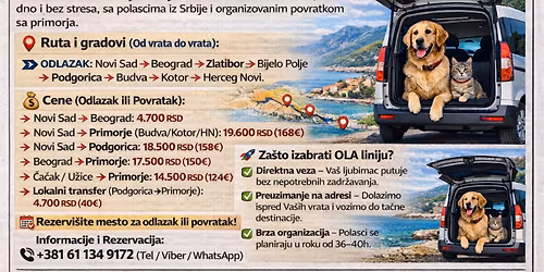 \ud83d\uddfa\ufe0f Direkta linija Srbija \u2013 Crna Gora: Siguran odlazak i povratak za Va\u0161e ljubimce \ud83c\uddf2\ud83c\uddea