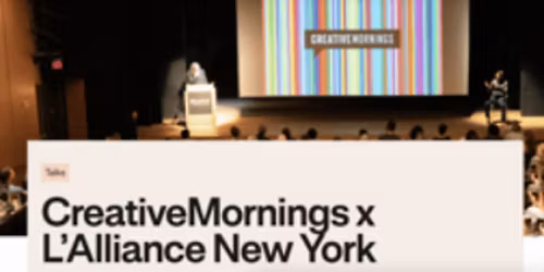 L\u2019Alliance New York Presents CreativeMornings With Guest Speaker Hali Lee