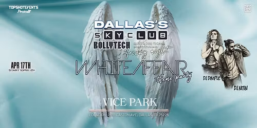 BOLLYTECH SKYCLUB: White Affair at Vice Park