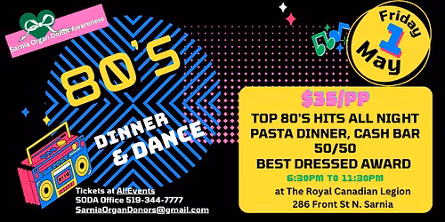 SODA 80's Dinner\/Dance